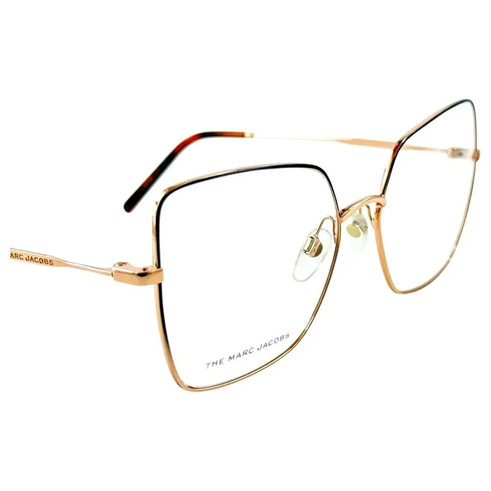 Marc Jacobs Marc 591 Womens Metal Eyeglass Frame OIQ Gold Brown 57-17 Stainless